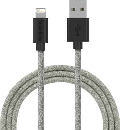 Smartline USB-A - Lightning kaapeli 2 m (harmaa)