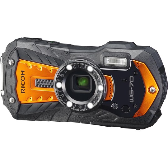 Ricoh kompaktikamera WG-70 (oranssi)