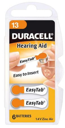 Duracell paristo kuulolaitteelle DA13 (6 kpl)