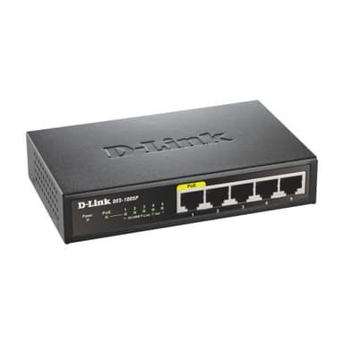 D-Link DES-1005P 5-porttinen PoE Fast Ethernet kytkin