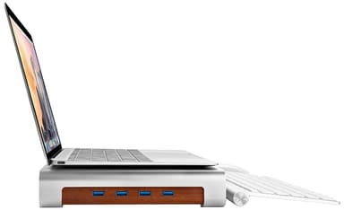 Desire2 näyttöteline USB-hubilla (hopea)