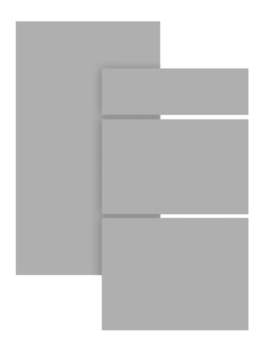 Trend Light Grey Etulevy keittiöön 40x18