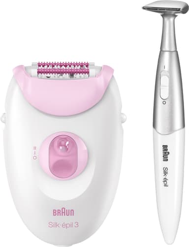 Braun Silk-épil 3 epilaattori SE3321 ja bikinitrimmeri