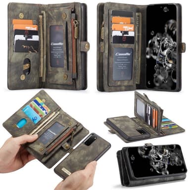 CaseMe Lompakkokotelo 11-kortti Samsung Galaxy S20 (SM-G980F)  - Musta