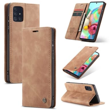 CaseMe Smart FlipCase Samsung Galaxy A71 (SM-A715F)  - ruskea