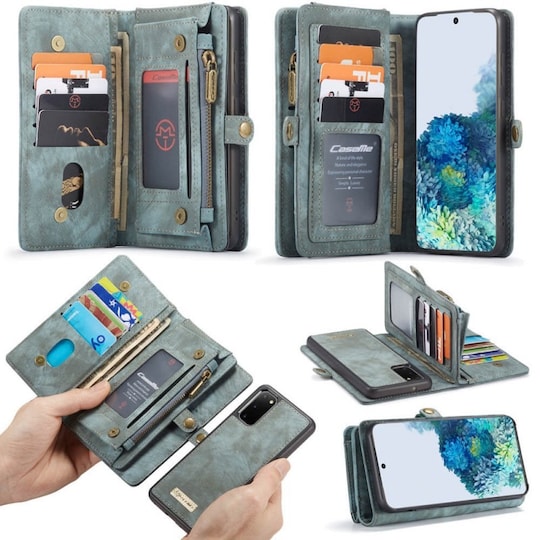 CaseMe Lompakkokotelo 11-kortti Samsung Galaxy S20 (SM-G980F)  - sinin