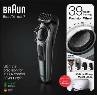 Braun partatrimmeri BT7240 + partahöylä