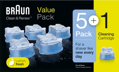 Braun Clean & Renew 5+1 puhdistuskotelopakkaus