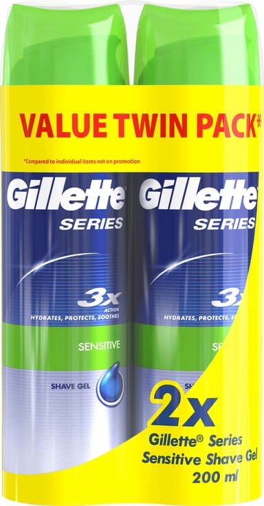Gillette Series Sensitive parranajogeeli tuplapakkaus 17041