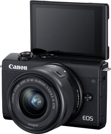 Canon EOS M200 BK M15 järjestelmäkamera + 15 - 45 mm objektiivi