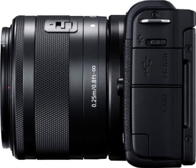 Canon EOS M200 BK M15 järjestelmäkamera + 15 - 45 mm objektiivi