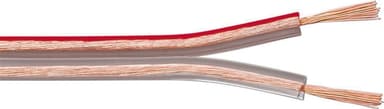 Qnect kaiutinkaapeli 2 x 2,5mm² (10m/läpinäkyvä)
