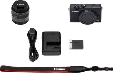 Canon EOS M200 BK M15 järjestelmäkamera + 15 - 45 mm objektiivi