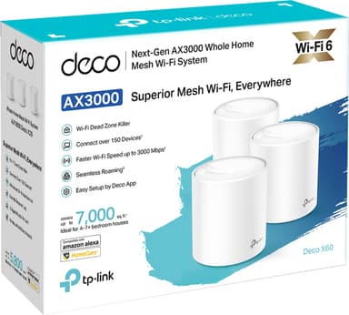 TP-Link Deco X60 WiFi 6 mesh-järjestelmä (3 kpl)