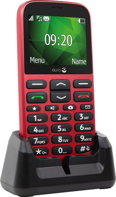 Doro 1375 matkapuhelin (punainen) - Vain 2G