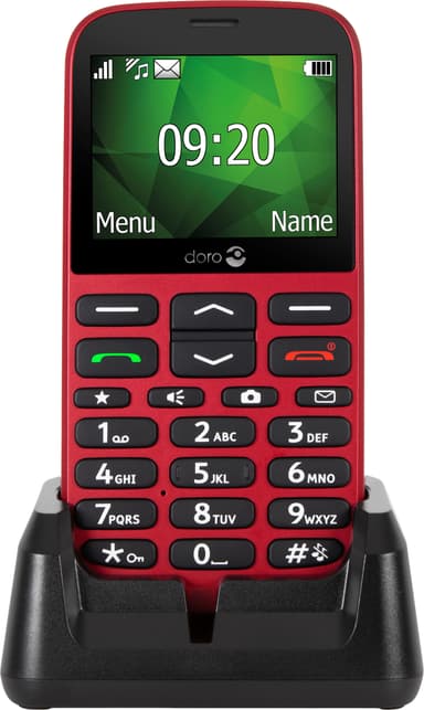 Doro 1375 matkapuhelin (punainen) - Vain 2G