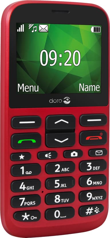 Doro 1375 matkapuhelin (punainen) - Vain 2G