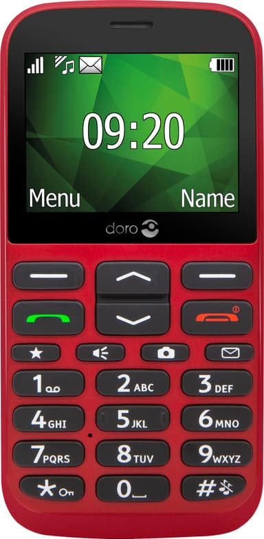 Doro 1375 matkapuhelin (punainen) - Vain 2G