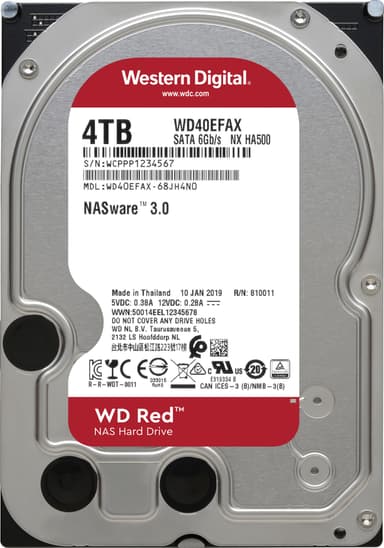 WD Desktop Red 3,5" sisäinen kovalevy NAS-järjestelmille (4 TB)