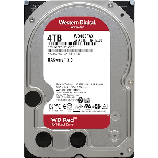 WD Desktop Red 3,5" sisäinen kovalevy NAS-järjestelmille  (4 TB)