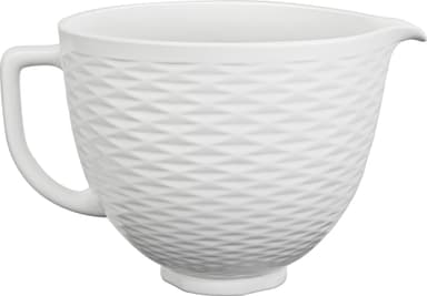 KitchenAid keraaminen kuvioitu kulho 5KSM2CB5TLW (valkoinen)