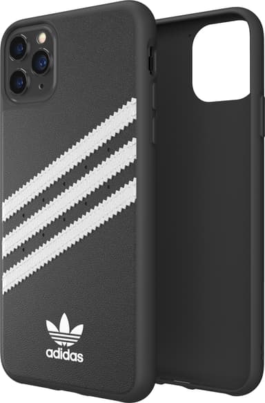 Adidas PU iPhone 11 Pro Max suojakuori (musta/valkoinen)