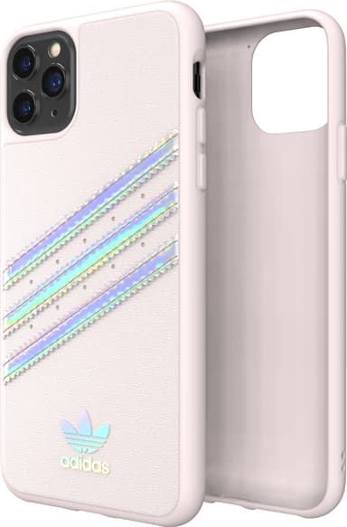 Adidas PU iPhone 11 Pro Max suojakuori (orkidea/hologrammi)