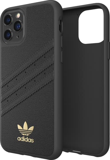 Adidas Premium iPhone 11 Pro suojakuori (musta/kulta)