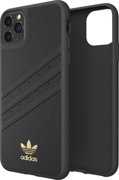 Adidas Premium iPhone 11 Pro Max suojakuori (musta/kulta)