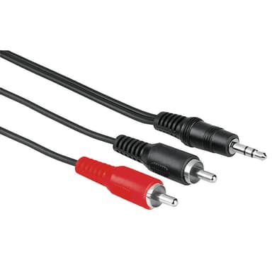 EXXTER Johto 3,5mm-2xRCA 2m Musta Uros-2xUros