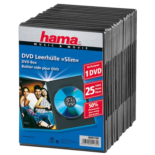 DVD SLIM BOX BL. 25 P.