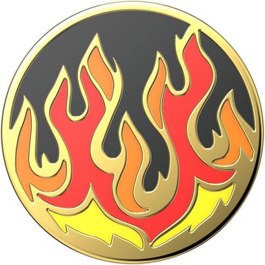 POPSOCKETS Enamel Flame on Black Irrotettava Grip Telinetoiminnolla Premium