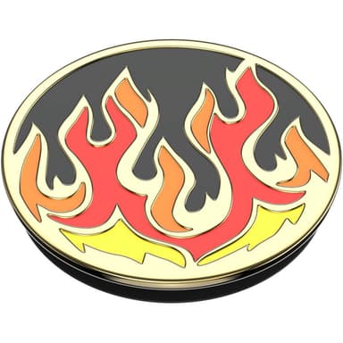 POPSOCKETS Enamel Flame on Black Irrotettava Grip Telinetoiminnolla Premium
