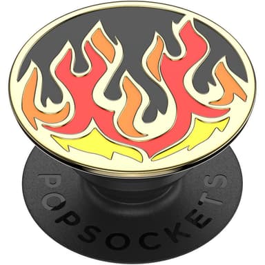 POPSOCKETS Enamel Flame on Black Irrotettava Grip Telinetoiminnolla Premium