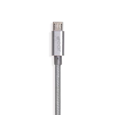 Gear MicroUSB-johto Premium  1.5m Hopea Pyöreä Nylonkaapeli