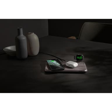 ZENS Dual Pöytälaturi  QI Liberty 16 coils  2x15W Fabric Surface (Apple & Samsung QC)
