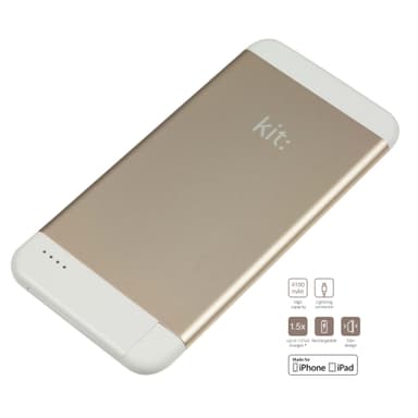 KIT Powerbank 4100mAh MFI  Lightning 2,1A Golden