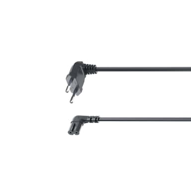 HAMA Virtajohto Kulmikas 3 m Black
