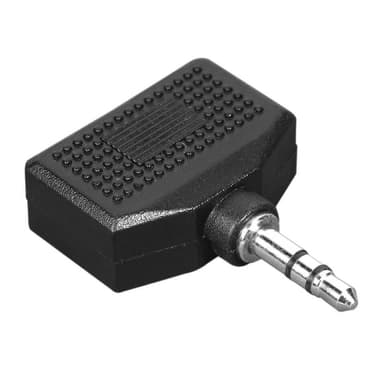 EXXTER Adapteri 3,5mm-2x3,5mm Musta Uros-2xNaaras
