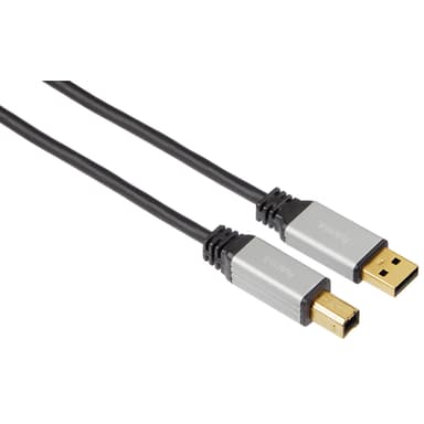 HAMA Johto USB A-B Pro 5m Kulta/Musta