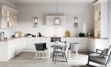 Fasett Mansion Offwhite Vitriiniovi kokonainen lasi keittiöön 40x92