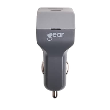 GEAR Laturi 12V 1xUSB-C PD 1xUSB A 2.4A PD 18W 3.0 Puhelin/PC/Mac Yht.30W