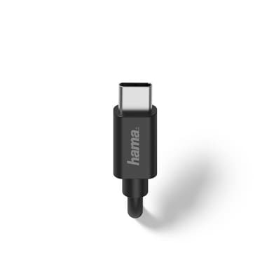 HAMA Laturi 12V USB-C 2,4A Irrallinen Johto1m Musta