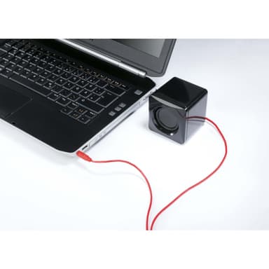 HAMA Johto Audio 3.5mm-3.5mm Flexislim 0.75m Kulta/Punainen