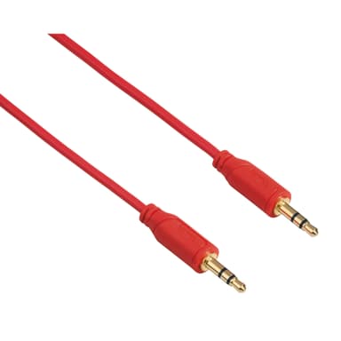HAMA Johto Audio 3.5mm-3.5mm Flexislim 0.75m Kulta/Punainen