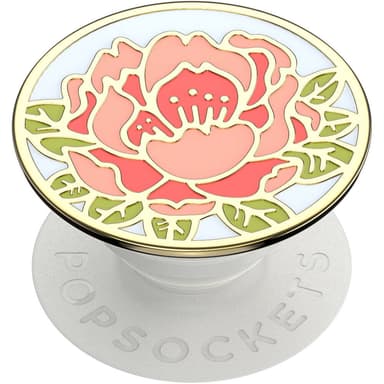 POPSOCKETS Enamel Blooming Peony Pink Irrotettava Grip Telinetoiminnolla Premium