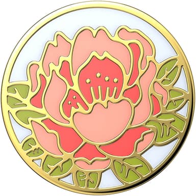 POPSOCKETS Enamel Blooming Peony Pink Irrotettava Grip Telinetoiminnolla Premium