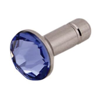 WHITE-DIAMONDS 3,5mm PIN Blue w Sparkling Screen Cov iPhone4