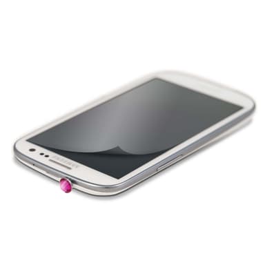 WHITE-DIAMONDS 3,5mm PIN Pink w Sparkling Screen Cov Sams S3