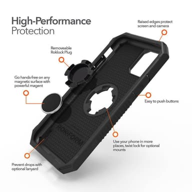 ROKFORM Suojakuori Rugged Kiinnitystoiminto Musta iPhone 11